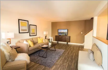  ??  ?? The Willows in San Leandro offers luxury multi-story townhomes close to BART, Oakland Airport, Oracle Arena, Bay Bridge, San Francisco, and the San Mateo Bridge.