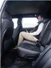  ??  ?? Less headroom in the GLB, but greater knee, leg, and toe room. Second-row seats have more padding in the Land Rover, with greater shaping and support.
