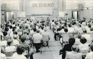  ??  ?? Audience at freeway protest rally, June 26, 1979.