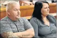  ??  ?? ‘RING LEADER’: Morne Blignault in court with his co-accused and ex-wife Marshelle Blignault