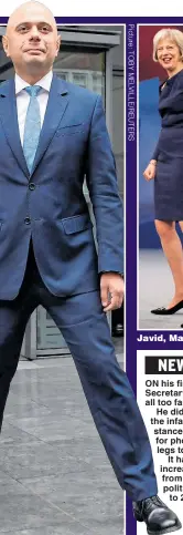  ??  ?? Javid, May, Osborne and Cameron show off Tory ‘power stance’