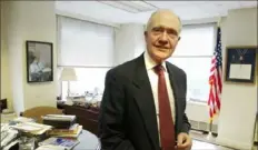  ?? Paul Hosefros/The New York Times ?? Former national security adviser Brent Scowcroft in his office in Washington on Sept. 18, 2002. Mr. Scowcroft, who served in that key role under Presidents Gerald Ford and George H.W. Bush, died Thursday. He was 95.