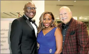  ??  ?? Little Rock Mayor Frank Scott Jr., Yana-Janell Scott and Rick Fleetwood