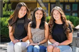  ?? ADAM CAIRNS / COLUMBUS DISPATCH ?? Recent high school graduates (from left) Sydney Schultz, Vaidehi Patel and Abby Purdy lobbied to have a bill introduced in the state legislatur­e that would require self-defense training as part of the high school health curriculum.