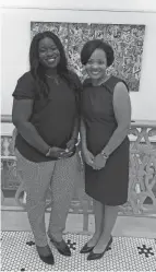  ?? COURTESY OF OMONIVIE AGBOGHIDI ?? Omonivie Agboghidi, left, and Dr. Mysheika Roberts in 2018. The two were paired through an initiative that connects minority medical students at area schools with local physicians.