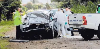  ?? CORTESÍA PARA LA TEJA. ?? El 8 de agosto un chofer murió en Santo Domingo de Heredia al chocar contra un árbol.