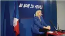  ??  ?? Populist leader Le Pen endorsed the letter