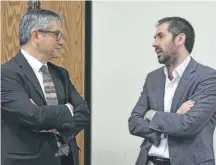  ?? / AGENCIAUNO ?? Los ministros Marcel, de Hacienda, y Grau, de Economía, han llevado el tema de la “permisolog­ía”.