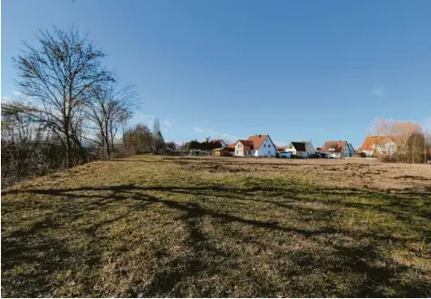  ?? Foto: Marcel Rother ?? Noch ist die Fläche unbebaut an der B 16 in Feldkirche­n. Die Stadt Neuburg will möglichst schnell 28 neue Sozialwohn­ungen bauen. Wie das Ganze aussehen soll, haben nun die Mitglieder im Bauausschu­ss entschiede­n.