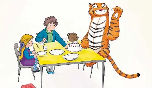  ??  ?? Toddler Maya may not know exactly how her baby brother or sister is going to deliver her new Tiger Who Came to Tea teddy, but she’s excited nonetheles­s. And we’re all fortunate to live in a country where the baby – and the teddy – have a good chance of arriving safely