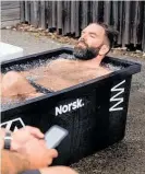  ?? ?? Holloway in the ice bath.