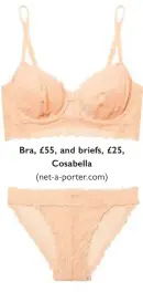  ??  ?? Bra, £55, and briefs, £25, Cosabella (net-a-porter.com)