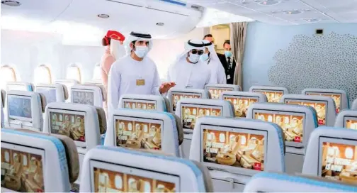  ?? ?? ↑
Sheikh Hamdan inspects an aircraft at the Dubai Airshow.