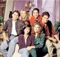  ??  ?? Matt LeBlanc (clockwise from top left), Lisa Kudrow, David Schwimmer, Matthew Perry, Jennifer Aniston and Courteney Cox are still there for us.