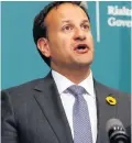 ??  ?? The statue of Sean Russell in Dublin and (right) Leo Varadkar