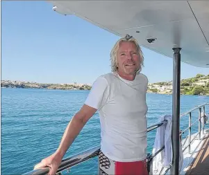  ?? BBC WORLD SERVICE/FLICKR ?? Sir Richard Branson enjoying time on a cruise ship.
