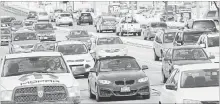  ?? WATERLOO REGION RECORD FILE PHOTO ?? Residents in three cities in Waterloo Region drove for 71 per cent of weekday trips they took in 2016.
