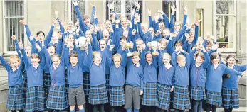  ??  ?? Big smiles from Craigclowa­n pupils.