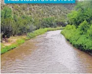  ??  ?? Villanueva State Park is sliced by the Pecos River and has plenty of shady hiking as well as river fishing.