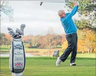  ?? ?? Colin Montgomeri­e shows that his swing is as good as it ever was