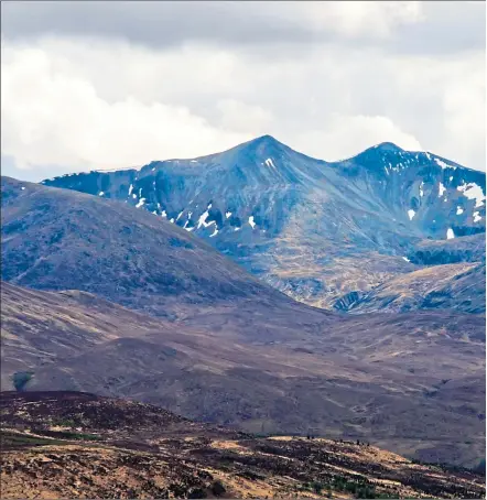  ?? ?? Enjoy stunning views towards Stob Coire Easain from the road though Glen Nevis before tackling the mountain and its sister peak, Stob a’Choire Mheadhoin