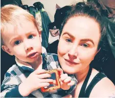  ?? ALANA BOSTOCK ?? Hamilton mother Alana Bostock let her guard down and didn't wear a mask at work, because she was fully vaccinated and her office had a vaccine mandate. She contracted COVID-19 and says she likely passed it on to her 18-month-old
son Theo.