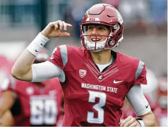  ?? Young Kwak / Associated Press ?? Washington State quarterbac­k Tyler Hilinski committed suicide in January after playing in eight games for the Cougars last season.