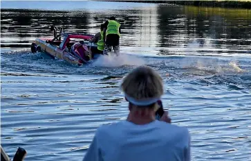  ??  ?? Paul Kelly Motors staff had a day to make amphibious water craft from three formerly roadworthy vehicles during a previous company event.