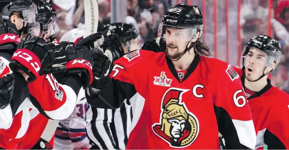  ?? PHOTOS: JANA CHYTILOVA ?? He’s played in relative obscurity in Ottawa for much of his NHL career, but this year’s Stanley Cup playoffs have turned into a coming-out party for Erik Karlsson.