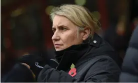  ?? Photograph: Harriet Lander/Chelsea FC/Getty Images ?? The Chelsea manager, Emma Hayes, did not comment on speculatio­n linking her with the vacant US women’s national team job.