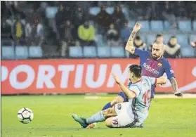  ?? FOTO: AP ?? Aleix Vidal entró en la segunda parte del partido de Liga ante el Celta