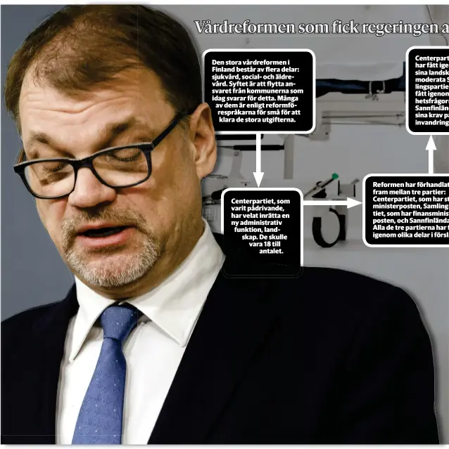  ??  ?? Finlands statsminis­ter Juha Sipilä annonserad­e på fredagen att landets regering avgår, en dryg månad före riksdagsva­let.