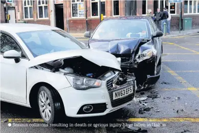  ??  ?? Serious collisions resulting in death or serious injury have fallen in Halton