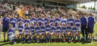  ??  ?? The Oylegate-Glenbrien squad before Sunday’s Division 6 Cup final in Nowlan Park, Kilkenny.