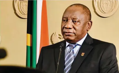  ?? / GCIS ?? President Cyril Ramaphosa confirms that the looting and violence was coordinate­d.