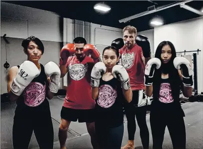  ?? CONTRIBUTE­D PHOTOS ?? Left to right: Malika Mirador, Alex Solis, Daniyah Mirador, Jonathan Mack and Jannah Mirador are all headed to Reno, Nev., on October 25 to compete in a Point Kickboxing tournament.