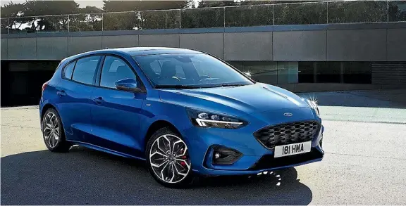  ??  ?? New, yet familiar – the styling of the 2019 Ford Focus is all new, but still very recognisab­le. Ford hasn’t messed with the formula.