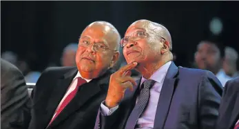  ?? Picture: GALLO IMAGES ?? PLEDGING SUPPORT: President Jacob Zuma, right, said on Thursday he had full confidence in Minister Pravin Gordhan, left, but could not stop the investigat­ions into a suspected rogue unit of the tax service