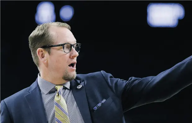  ?? CARLOS OSORIO / THE ASSOCIATED PRESS FILES ?? Nick Nurse, seen here in 2016, was in the process of completing contract terms to be head coach of the Toronto Raptors.