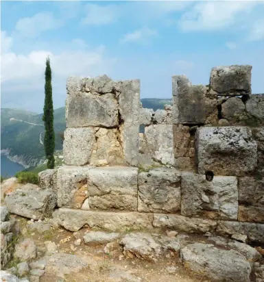 ??  ?? Journey’s end: Odysseus’s Palace on Ithaca dates back to 3000BC