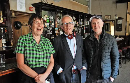  ?? Pictures: Craig Connor ?? Award winning director Ken Loach, writer Paul Laverty and producer Rebecca O’brien pictured in the derelict pub The Victoria in Murton, County Durham, which has been transforme­d into a pub called The Old Oak, inset below, for Ken’s new film - ‘The Old Oak’