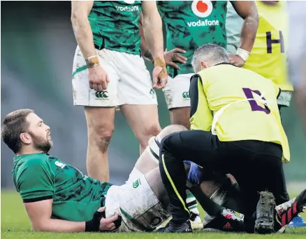  ??  ?? Big loss:
Iain Henderson damaged his knee on internatio­nal duty at the weekend