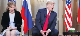  ?? PABLO MARTINEZ MONSIVAIS/THE ASSOCIATED PRESS ?? Marina Gross served as translator for Donald Trump during talks with Russia’s Vladimir Putin Monday. U.S. Democrats want Gross to testify about what was said.