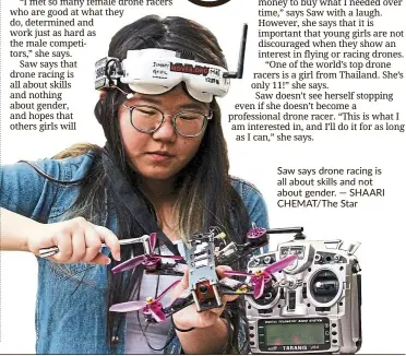  ?? — ShaarI chEMaT/The Star ?? Saw says drone racing is all about skills and not about gender.