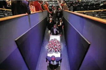  ?? Jonathon Gruenke / Tribune News Service ?? Hundreds, including Pharrell Williams and the Rev. William J. Barber, gathered in Virginia Beach, Va., to honor Donovon Lynch, who was shot and killed by a Virginia Beach police officer on March 26.