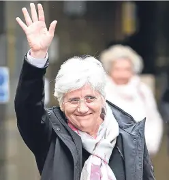  ??  ?? Prof Ponsati, pictured outside court in Edinburgh yesterday, is a former head of St Andrews University’s school of economics and returned to the town this month to resume her work as a researcher.