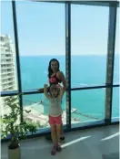  ??  ?? Julia and her daughter Liana in a hotel in Sochi