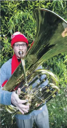  ??  ?? Paul Beauchesne is conducting the annual TubaChrist­mas, which is raising money for the TC Christmas Fund.