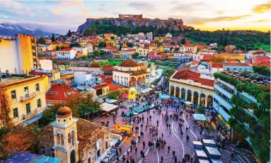  ??  ?? Holiday destinatio­n: The Acropolis and the old town of Athens, Greece