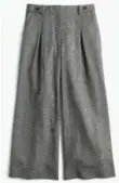  ??  ?? These J.Crew wide-leg trousers are pleated and cropped; $220. Available at jcrew.com